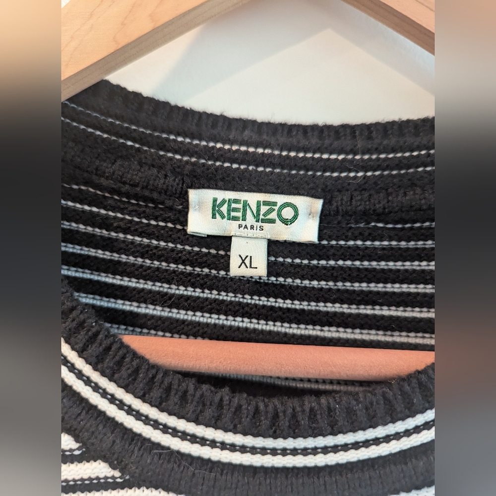 KENZO Optical Illusion Sweatshirt Jumper XL (runs small) - Picture 2 of 9